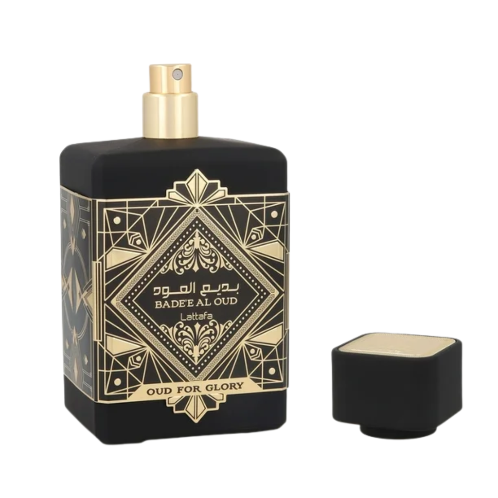Lattafa Bade'e Al Oud For Glory | 100ml EDP | Notas de Azafrán, Oud y Pachulí | Perfume Árabe de Lujo | Nuevo