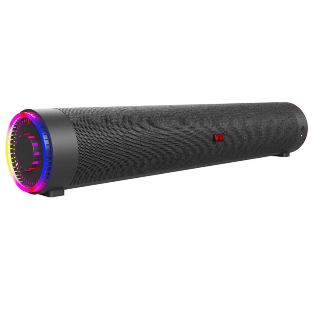 Acer Nitro 2.0 Bluetooth USB Computer Speakers Gaming Soundbar for Laptop Desktop Monitor Tablet Phone via USB/USB-C on PC Mac & Android, Nitro Pulse RGB Lights, 3.5mm Audio, Xbox PS5