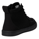 BILLY Footwear Toddler Harmon Sneakers - Black 12T: Zipper & Lace Up, Cushioned Insole, Non Marking Sole