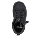 BILLY Footwear Toddler Harmon Sneakers - Black 12T: Zipper & Lace Up, Cushioned Insole, Non Marking Sole