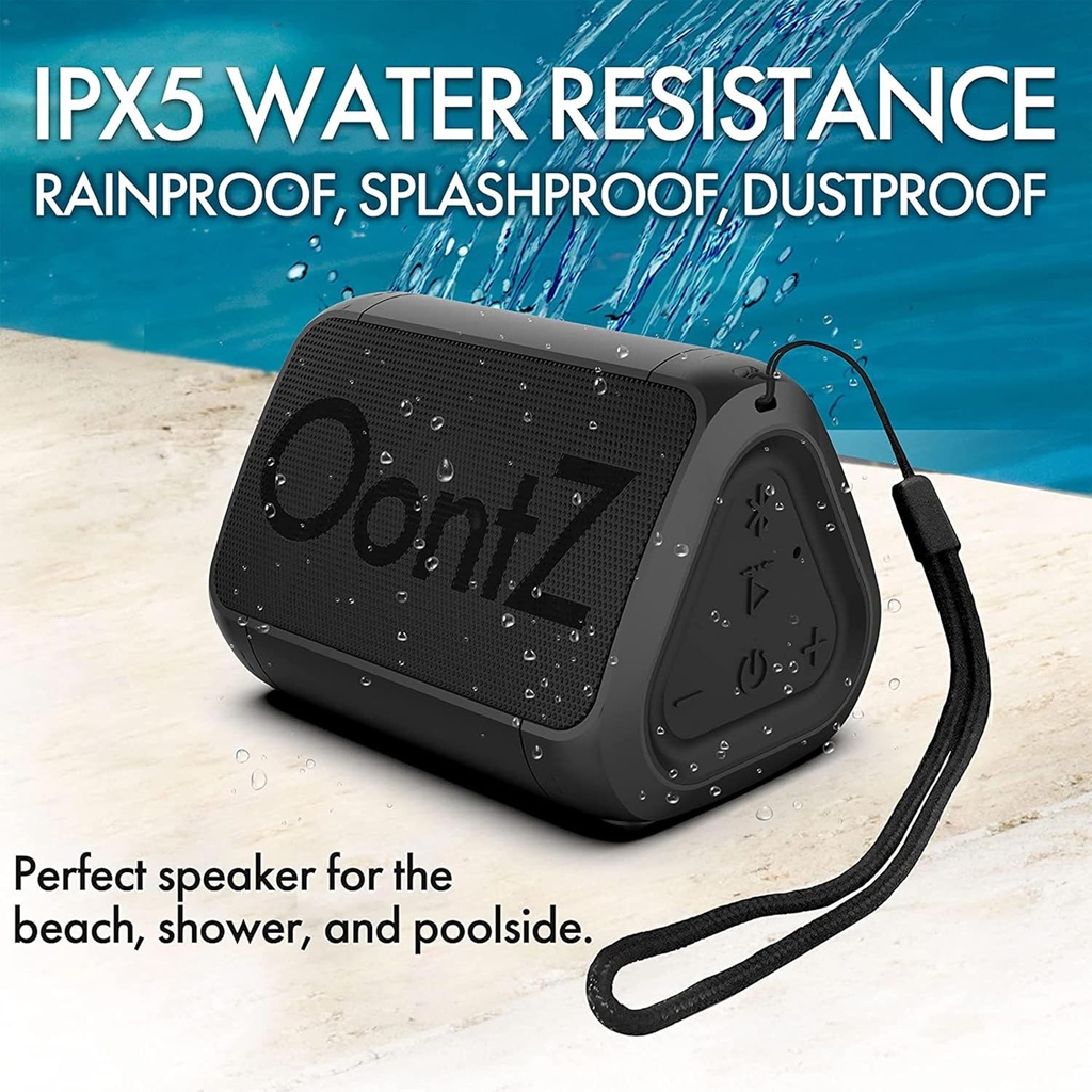 OontZ Angle Solo Bluetooth Speaker, Loud Small Bluetooth Speaker, Stocking Stuffer Electronic Wireless Mini Speaker (Black)