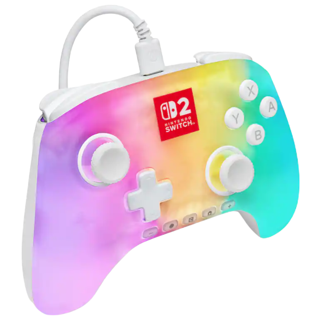 PowerA Advantage Lumectra Controller para Nintendo Switch 2 Blanco Alámbrico Oficial