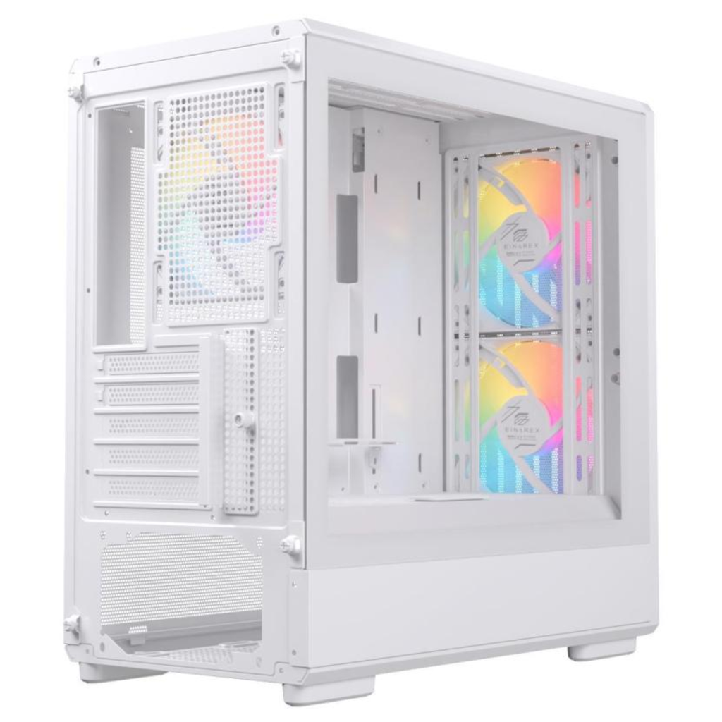 EINAREX PM400 RGB White Gabinete Gamer para PC con RGB