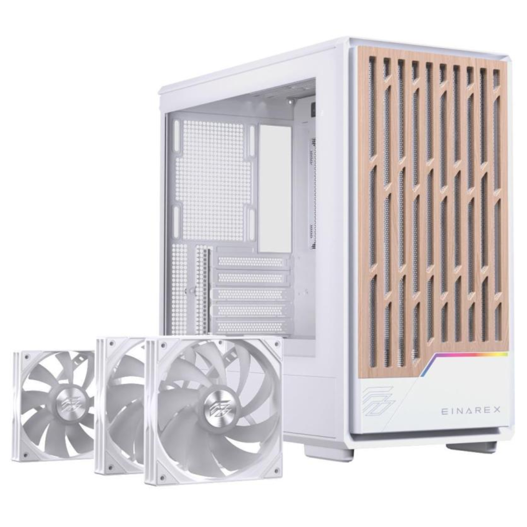 EINAREX PM400 RGB White Gabinete Gamer para PC con RGB