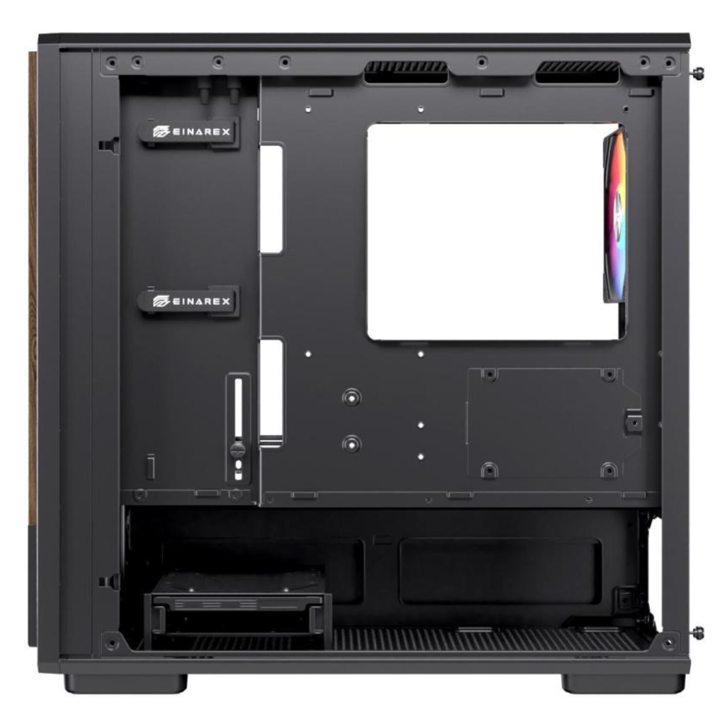 Gabinete Gamer EINAREX PM400 RGB Black Micro ATX Cristal Templado