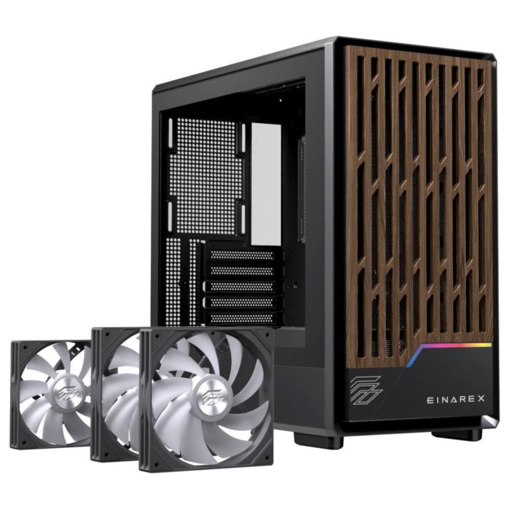 Gabinete Gamer EINAREX PM400 RGB Black Micro ATX Cristal Templado