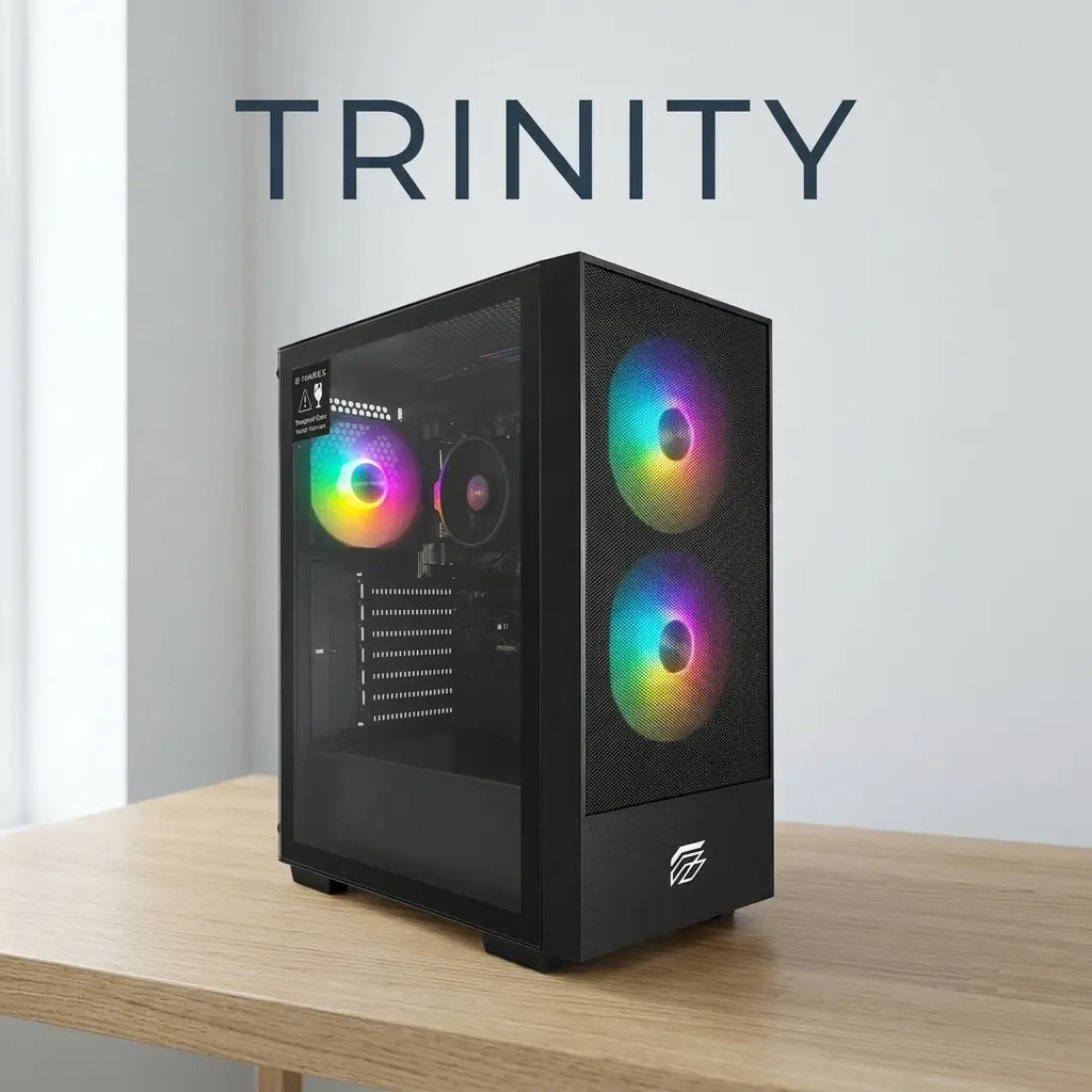 PC HY GAMING Trinity - Negro - Ryzen 5 5600GT - Ram 16GB - SSD 480GB - Fuente de Poder Cybenetic Bronze