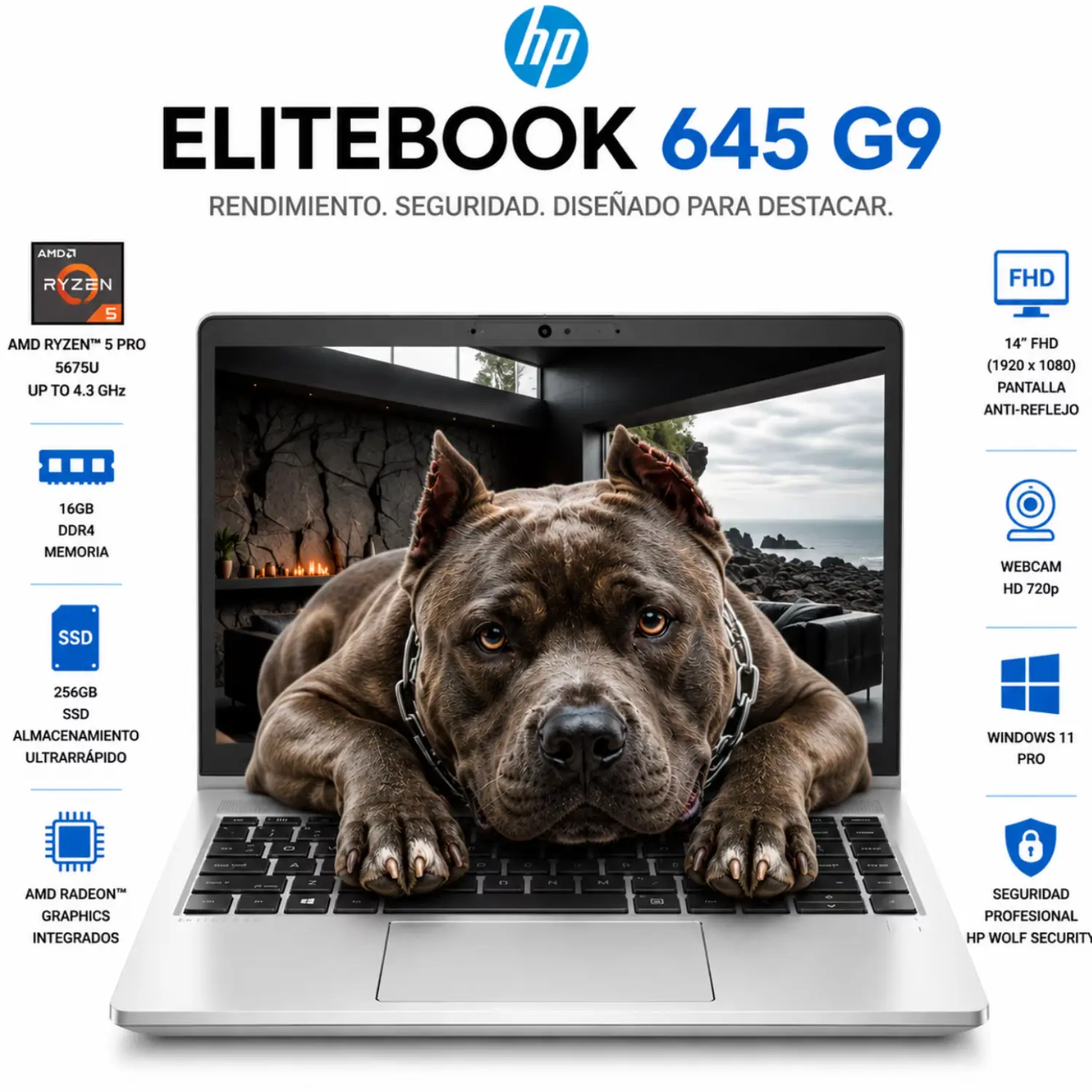 [645G9-R5-16-256-A/RFB] HP EliteBook 645 G9 14" FHD Ryzen 5 16GB 256GB SSD Win11 Pro