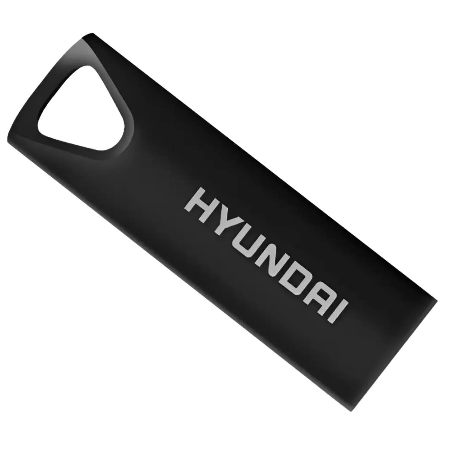 [U2BK/16GAB/NEW] Memoria USB 16GB Hyundai Bravo Deluxe | Cuerpo Metálico Negro | USB 2.0 de Alta Velocidad | Elegante y Resistente | Nuevo Sellado | Para Llaveros y Uso Profesional