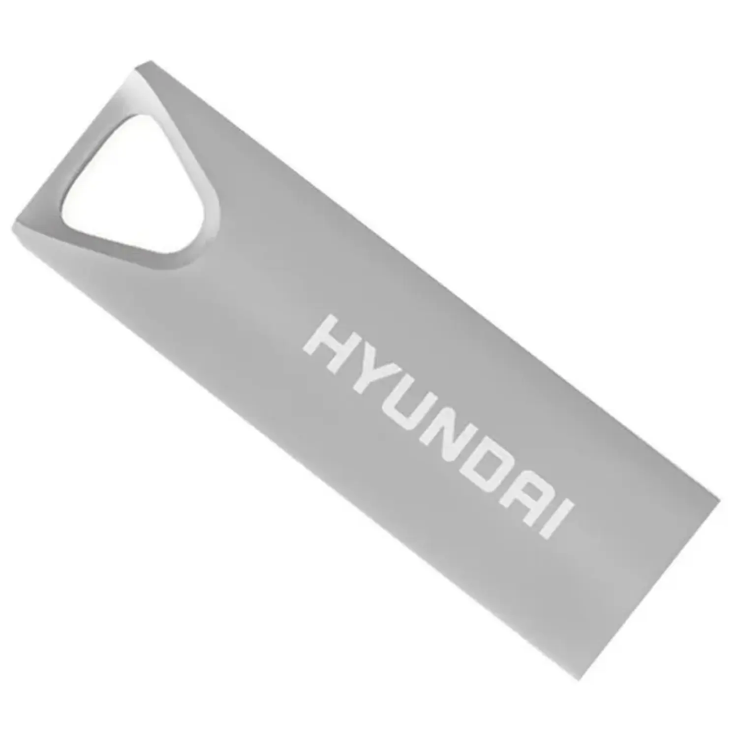 [U2BK/32GAS/NEW] Memoria USB 32GB Hyundai Bravo Deluxe | Cuerpo Metálico Plata | USB 2.0 High Speed | Resistente y Elegante | Nuevo Sellado | Para Llaveros, PC y Mac