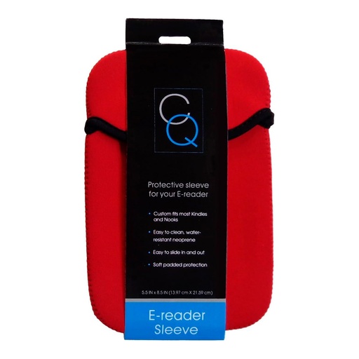 [CQ-NLS-7R/NEW] Funda de neopreno para lector electrónico CQ Rojo