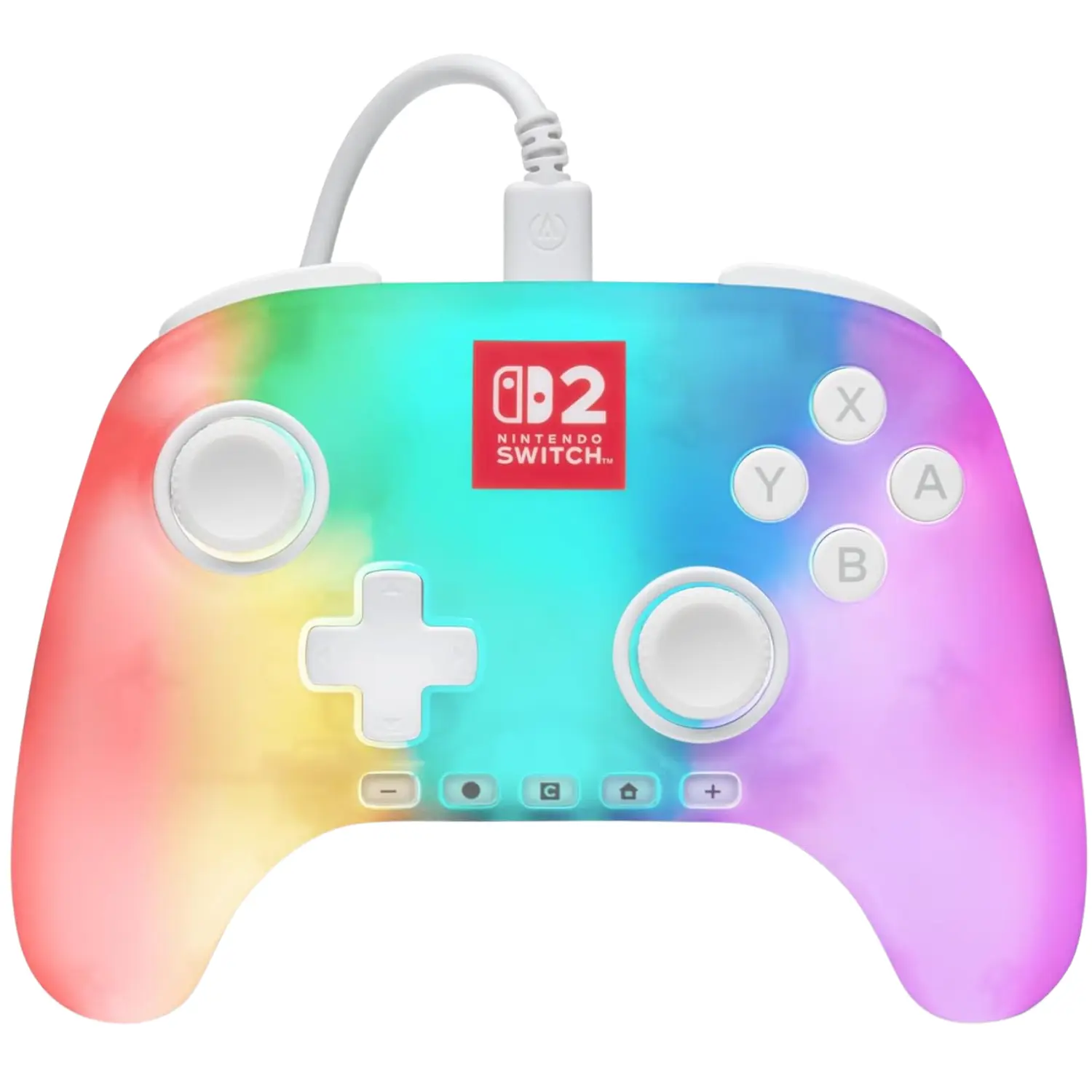 [NSGP0524-01/NEW] PowerA Advantage Lumectra Controller para Nintendo Switch 2 Blanco Alámbrico Oficial